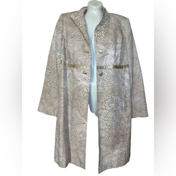 Sigrid Olsen Silk & Cotton Blend Floral Lightweight Jacket - Picture 7 of 13